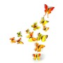 3D Papillon Déco Maison Butterfly JAUNE 12 Pièces double aile couche