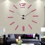 3d Stickers ROSE Grand Horloge Montre Murale Acryliques A2 - 120 cm