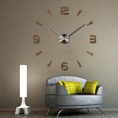 3d Stickers ROUGE Grand Horloge Montre Murale Acryliques A1 - 120 cm