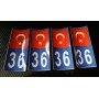 4x Stickers Plaques D'immatriculation Fin Série Turquie 36 - 100x45 mm