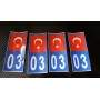4x Stickers Plaques D'immatriculation Fin Série Turquie 03 - 100x45 mm