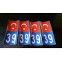 4x Stickers Plaques D'immatriculation Fin Série Turquie 39 - 100x45 mm