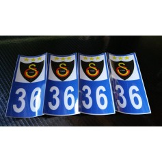 4x Stickers Plaques D'immatriculation Fin Série GALATASARAY SK 36 - 100x45 mm