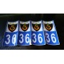4x Stickers Plaques D'immatriculation Fin Série GALATASARAY SK 36 - 100x45 mm