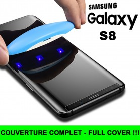 Pour Samsung Galaxy S8 Nano liquide UV Film Verre en Trempe Ecran 3D Full Cover