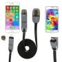ios Certifié 2in1 Câble Micro USB et Lightning pour iPhone XRS Max Samsung S Note 8 9 Edge