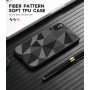 Coque en TPU Noir pour iPhone XR Géométrique Fibre Design Matte Kisscase
