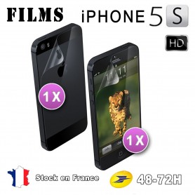 2x Film HD Avant Arriere Pour Apple Iphone 5-5S
