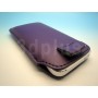 Pour Apple iPhone 5-5S-5C Violet Étui Languette Pull-Up 