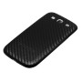 Pour Samsung Galaxy S3 Batterie Cache Arriéré Motif Fibre Carbone Noir 