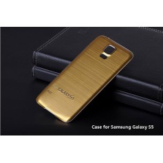 Batterie Cache Arriéré Alu Brosse Doré Pour Samsung Galaxy S5