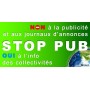 10x Stickers Autocollant Boite au lettre Stop-Pub  Anti Pub 100X50 mm
