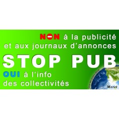 25x Stickers Autocollant Boite au lettre Stop-Pub Anti Pub 100X50 mm PROMO