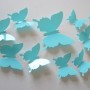 Papillon De 12 Pièces 3D Stickers Bleu Ciel  Décoration Maison Butterfly 3d