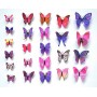 Papillon De 12 Pièces 3D Stickers Rouge Coloré Décoration Butterfly 3d