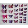 Papillon De 12 Pièces 3D Stickers Rosé 2 Décoration Butterfly 3d