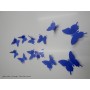Papillon De 12 Pièces 3D Stickers Violet Décoration Butterfly 3d