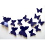 12 Pièces 3D Stickers Papillon Bleu Décoration Maison Butterfly 3d