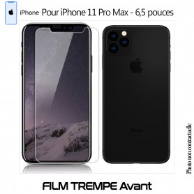Lots 2X Pour iPhone 11 Pro Max Film Verre Trempe Vitre de Protection Avant