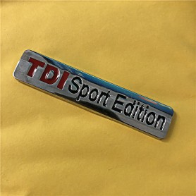 TDI Sport Edition Métal Chrome Argent Emblème de voiture autocollant Stickers pour VW POLO GOLF CC TT JETTA GTI TOUAREG