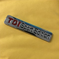 TDI Sport Edition Métal Chrome Argent Emblème de voiture autocollant Stickers pour VW POLO GOLF CC TT JETTA GTI TOUAREG