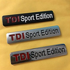 TDI Sport Edition Métal Noir Mat Emblème de voiture autocollant Stickers pour VW POLO GOLF CC TT JETTA GTI TOUAREG