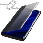 Pour Huawei P30 Etui à rabat GRIS FONCE Smart Flip Cover Clear View