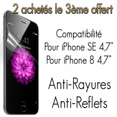 2x Film pour iPhone SE 2020 4,7" Anti Rayure Anti-reflets