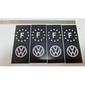 4x Stickers Plaque d’immatriculations Volkswagen 110X45 mm Promo Ref13