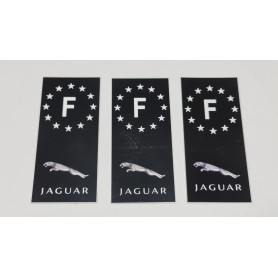 3x Stickers Plaque d’immatriculations Jaguar 100X45 mm Promo Ref18