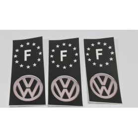 3x Stickers Plaque d’immatriculations Volkswagen 100X45 mm Promo Ref22
