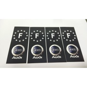 4x Stickers Plaque d’immatriculations Audi 110X45 mm Promo Ref28