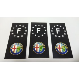 3x Stickers Plaque d’immatriculations Alfa Romeo 100X45 mm Promo Ref30