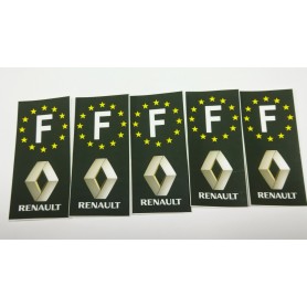 5x Stickers Plaque d’immatriculations Renault 100X45 mm Promo Ref41