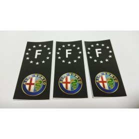 3x Stickers Plaque d’immatriculations Alfa Romeo 100X45 mm Promo Ref43