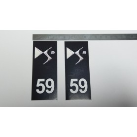 2x Stickers Plaque d’immatriculations 59 Citroën DS5 Promo Ref60