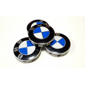 4x Logo Jante BMW 56mm Bleu Blanc Cache Moyeu Centre De Roue Emblème