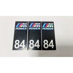 3x Stickers Plaque d'immatriculations BMW M Power 100X45 mm Promo Ref75