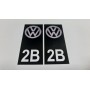 2x Stickers Plaque d’immatriculations 2B Volkswagen 100X45 mm Promo Ref78