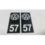 2x Stickers Plaque d’immatriculations 57 Volkswagen 100X45 mm Promo Ref79
