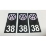 3x Stickers Plaque d’immatriculations 59 Volkswagen Promo Ref83