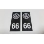 2x Stickers Plaque d’immatriculations 66 Volkswagen Promo Ref85