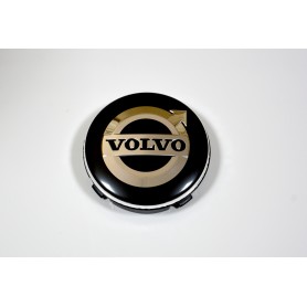 4x Logo Jante Volvo 64 mm Noir Cache Moyeu Centre De Roue Emblème 3546923