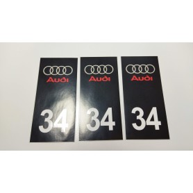 Stickers Plaque d’immatriculations Pour Audi Promo Ref94