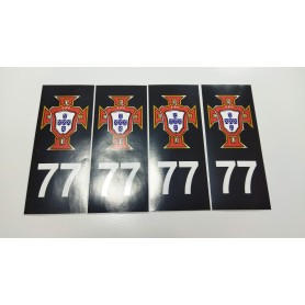 Stickers Plaque d’immatriculations 77 FPF Portugal Promo Ref95