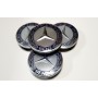 4x Logo Jante Mercedes Benz Bleu Nuit 75mm Cache Moyeu Centre De Roue Emblème