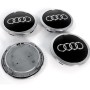 4 pièces 4M0601170 cache Moyeu Jante Pour Audi Noir 61mm Centre De Roue Emblème