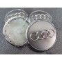 4 pièces 4M0601170 Cache Moyeu Jante Pour Audi Gris Argent 61mm Centre De Roue Emblème