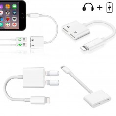 Double Lightning Audio Charge Câble Adaptateur Qualité pour iPhone 7 7 Plus 8 X