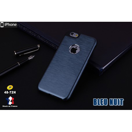 Coque Métallique en Aluminium Brossé iphone 6S 6 Cadre Silicone Tpu